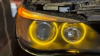 Чистка и установка фар bmw e60