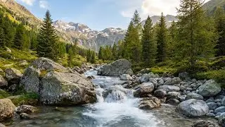 Peaceful River Sounds with Birds Singing | Natural Relaxation Ambience