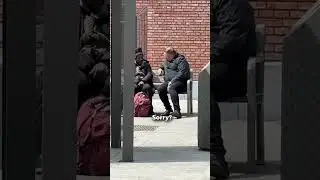 Giving money to a homeless man in Antwerpen (Belgium)🤲 #homeless #dakloos #money #belgium #mrfast19