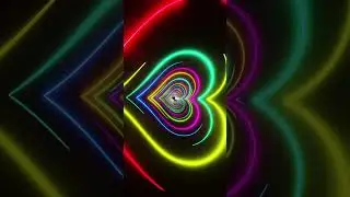 Worldwide Trending 4K VJ Loop | Neon Heart Colorful Heart 4k background animation