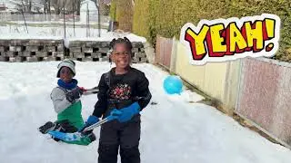 Kids Playing in the Snow! Fun Winter Adventures with Kids | Snow Games for Children