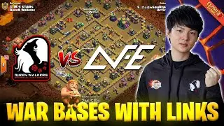 Top 9 Th14 War Bases With Link | QueenWalkers VS Activit - E | MCES VS ChasMac Gaming | EYG 3.0 |