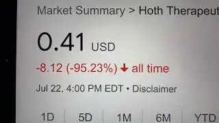 🔴 Hoth Therapeutics Inc. HOTH Stock Trading Facts 🔴