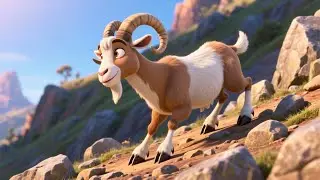 Goat Climbing Rocky Hill 🐐⛰️ Fun Mountain Adventure Song for Kids | Learn Animals Playtime