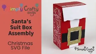 Santa's Suit Box Assembly - Christmas SVG File - Santa Gift Box SVG Cutting File