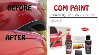 How to remove scratches from car #COM-PAINT   part-2 use and result.