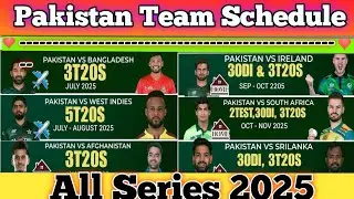 Pakistan Cricket Team All Series Schedule 2025: Full Details Revealed!