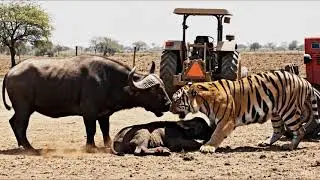 Tiger Tries to Take a Buffalo Calf&hellip; Mom&rsquo;s Revenge Is Brutal 😱