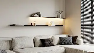 Floating Wall Shelves with LED Lighting in modern Home & Kitchens by Strackk #WallShelves #ledlight
