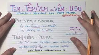 TEM ou TÊM - VEM ou VÊM: COMO USAR CORRETAMENTE? Acento diferencial - Profa. Pamba