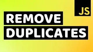 Remove Duplicate Values from Array in JavaScript | Remove Duplicate from Array