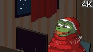 🍵🐸 PIXEL COZY WINTER NIGHT WITH PEPE THE FROG: 10 Hours Of Christmas Jazz Music 🎼🎅