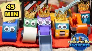 Construction Trucks Build A Castle & More Stories | 45 Minutes | Construction Truck Adventures