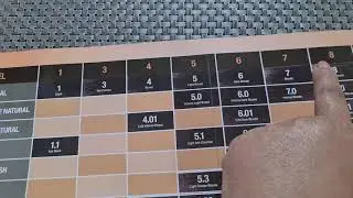 GK hair colour shade card (explanation)