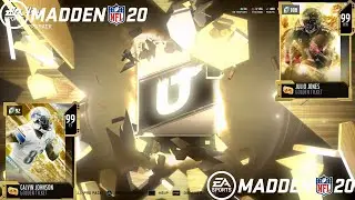 NEW GOLDEN TICKET JULIO JONES, CALVIN JOHNSON & ZACH GENTRY!!! Madden NFL 20 Pack Opening!!!