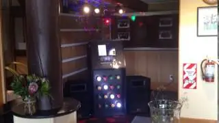 Setting up for a wedding at Southbrook Sports Club - Digital Jukebox with Lights.