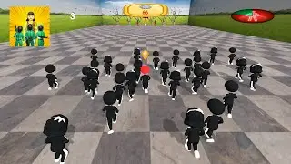 Squid Game BLACK JACKET 2022 Part. 3 - Red Light Green Light All Levels Walkthrough