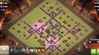 2016-Clash of Clans TH8 vs TH8 Golem, Wizard & Pekka  Clan War 3 Star Attack