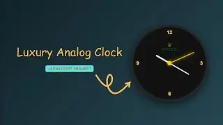 Luxury Analog Clock using HTML CSS JavaScript | Smooth Animation & Modern UI