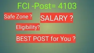 FCI JE / ASST. GRD. 3 - BEST POST & ZONE with STATES & ELIGIBILITY 2019