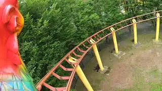 Drachen-Achterbahn (Onride/POV) Video Tier- und Freizeitpark Th&uuml;le 2020