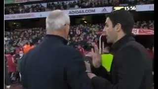Arsenal boss Mikel Arteta storms off after he@ted full time incident with Claudio Ranieri