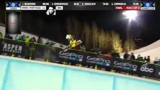 Marie Martinod Run 2 Women's Ski SuperPipe Final  X Games Aspen 2014