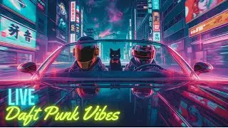 Daft Punk-Inspired Neon Funk Odyssey 🌌🤖 | Synthwave, Retro Disco, 80s Soul, Chill Electro Playlist