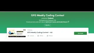 GFG Weekly 141 Contest Problem Solution 1,2