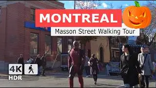[ 4K ] Masson Street Halloween Vibe Walking Tour | Montreal, Quebec Canada 2024 🇨🇦
