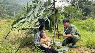 Homeless single mother had a temporary tent built for her by a soldier