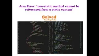non static method cannot be referenced from a static context error in java