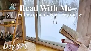 Snow Storm Read With Me 🌨 30-Min Silent Reading Session | Cozy Winter Focus