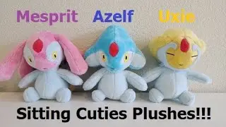 Pok&eacute;mon Center Mesprit, Azelf, and Uxie Sitting Cuties Plushes
