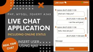 Live Chat Application using PHP Jquery Ajax - Insert User using Ajax