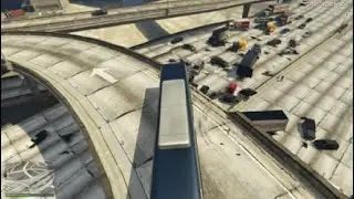 45 Minutes Of GTA 5 NPCs Driving Off An Overpass #3 