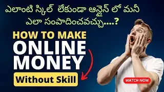 🔥 ఎలాంటి స్కిల్ లేకుండా ఆన్లైన్ లో డబ్బు ఎలా సంపాదించవచ్చు | Make Money Online without Skill