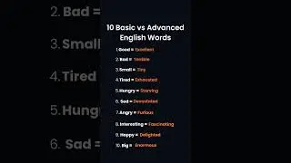 10 Basic vs Advanced English Words