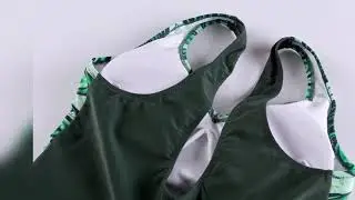 Removable Padding Tankini Women Underwire Push Up Scoop One Piece Wide Straps at shoulders Swimsuit