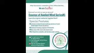 We are pleased to announce our online course-