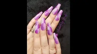 Vertical ombre optical illusion nails | gel nails | nail art | Ambeeray Nails