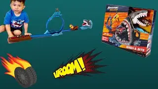 Hot Wheel Collection & Adventure Force Bash & Bite Shark Playset.