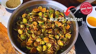 Ich wusste NICHT wie gut Rosenkohl schmecken kann ! | Rosenkohl-Pfanne in 20 Minuten