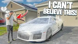 SOMEONE TRIED TO DAMAGE MY AUDI R8 IN FRONT OF MY HOUSE ! | BRAAP VLOGS