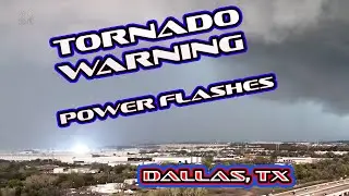 Dallas Fort Worth Drone See's Power Flashes In Tornado Warned Storm