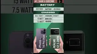 iPhone 14 pro max Vs Realme GT5 240W battery difference