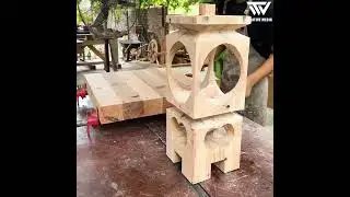 Coffee Table with Unique Brocade Patterns Made from Old Wooden Pallets | Creative Design