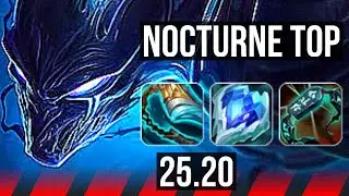 NOCTURNE vs JAX (TOP) | 66% winrate | NA Challenger | 25.20