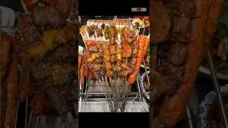 Street BBQ Skewers 🔥 Ultimate Foodie Temptation! 🍢 #food #fried #streetfood
