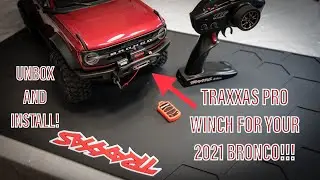Traxxas Pro Scale Winch for your 2021 Bronco!!! Unbox and Detailed Install!!!